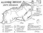 Ogólny orientacyjny plan grupy Dziekanowice - Bosutów, rysunek sygnowany Kmdt. Oblt. Rudolf Weibs, grudzień 1914; ze zbiorów Archiwum Straży Granicznej