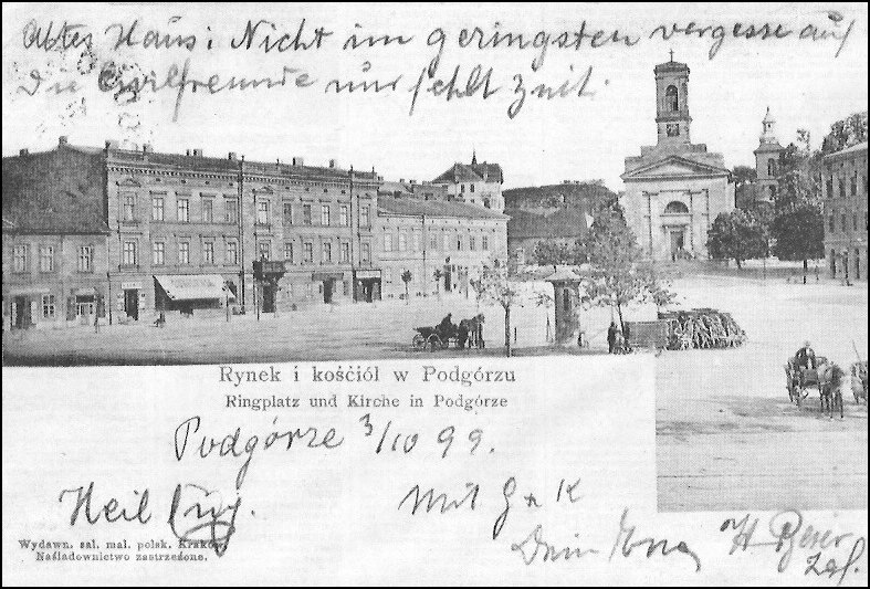 Rok 1899; kartki pocztowe ilustrujące tekst udostępnił Jerzy Zieliński